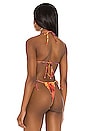 view 3 of 4 Enita Micro String Bikini Top in Tangerine