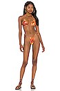 view 4 of 4 Enita Micro String Bikini Bottom in Tangerine