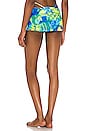 view 4 of 5 Kyra Thong Bikini Bottom & Skirt in Blue & Green