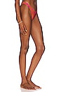 view 2 of 4 High Rise Bikini Bottom in Pink & Orange