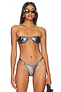 view 1 of 6 Underwire Bandeau Bikini Top in Silver