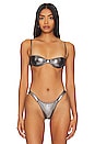 view 2 of 6 Underwire Bandeau Bikini Top in Silver