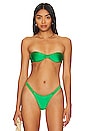 view 1 of 5 Underwire Bandeau Bikini Top in Green