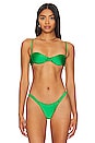 view 2 of 5 Underwire Bandeau Bikini Top in Green