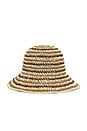 view 3 of 3 Straw Hat in Stripe Multi in 4