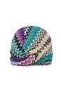 view 2 of 4 Turban in Green, Pink & Black Multi