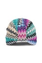view 3 of 4 Turban in Green, Pink & Black Multi