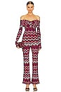 view 1 of 3 Long Jumpsuit in Multicolor Black, Red, White, & Magenta