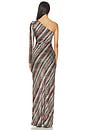 view 3 of 4 Long Dress in Dark Multicolor Tones