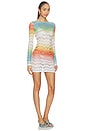 view 2 of 4 Long Sleeve Mini Dress in Multicolor