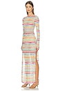 view 3 of 5 VESTIDO LARGO PARA CUBRIR LONG COVER UP DRESS in Multicolor With White Base