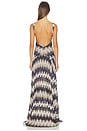 view 3 of 5 Sleeveless Long Dress in Multi Blue & White