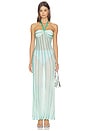 view 1 of 4 ROBE DE PLAGE LONGUE LONG COVER UP DRESS in Light Blue & White