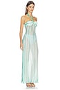 view 2 of 4 ROBE DE PLAGE LONGUE LONG COVER UP DRESS in Light Blue & White
