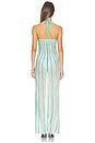 view 3 of 4 ROBE DE PLAGE LONGUE LONG COVER UP DRESS in Light Blue & White