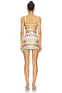 view 3 of 5 Spaghetti Strap Mini Dress in Multicolor With White Base