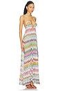 view 2 of 4 VESTIDO LARGO PARA CUBRIR LONG COVER UP DRESS in Multicolor With White Base