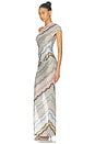 view 3 of 5 ROBE MAXI in Multi Beige On Light Base