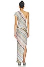 view 4 of 5 ROBE MAXI in Multi Beige On Light Base