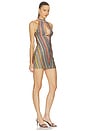view 2 of 4 ROBE COURTE in Multicolor Orange & Yellow