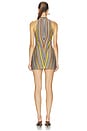 view 3 of 4 ROBE COURTE in Multicolor Orange & Yellow