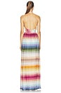 view 3 of 3 Long Dress in Multicolor Blue, Yellow & Green