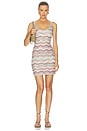 view 1 of 4 ROBE SLEEVELESS SHORT DRESS in Multicolor Light Tones