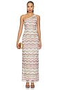 view 1 of 4 ROBE DRESS in Multicolor Light Tones