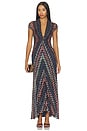 view 1 of 4 Long Dress in Multi Dark Version