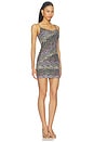 view 2 of 4 Short Dress in Multicolor Green & Blue Space-dyed