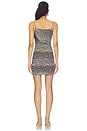 view 3 of 4 Short Dress in Multicolor Green & Blue Space-dyed