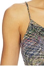 view 4 of 4 Short Dress in Multicolor Green & Blue Space-dyed
