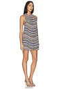 view 1 of 4 Short Dress in Multicolor Blue, White & Pink