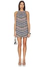 view 2 of 4 Short Dress in Multicolor Blue, White & Pink