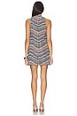 view 3 of 4 Short Dress in Multicolor Blue, White & Pink