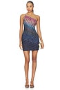 view 1 of 4 Short Dress in Multi Degrade' With Blue Base
