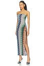 view 1 of 5 ROBE DE PLAGE LONGUE in Multi Black Green Orange