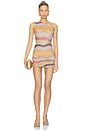 view 1 of 5 ROBE in Multicolor Orange, Beige & Brown