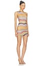 view 2 of 5 ROBE in Multicolor Orange, Beige & Brown