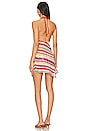 view 3 of 3 ROBE DE PLAGE COURTE in Multicolor Red Stripes