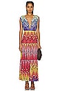 view 1 of 3 Plunging Maxi Dress in Multicolor