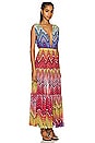 view 2 of 3 Plunging Maxi Dress in Multicolor