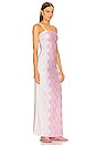 view 3 of 4 Long Dress in Tonal Pink