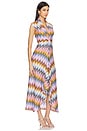 view 2 of 4 Long Dress in Multi, Yellow, Light Blue & Pink