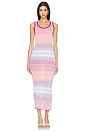 view 1 of 3 Long Dress in Pink Multicolor Gradient