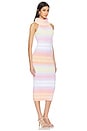 view 2 of 3 Long Sweater Dress in Pink Multicolor Gradient