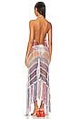 view 3 of 4 Mare Fringe Maxi Dress Cover Up in White & Multi Stripes