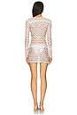 view 3 of 4 Long Sleeve T-shirt Dress in Multicolor With White Base in Multicolor W/ White Base