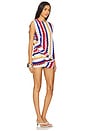 view 2 of 5 ROBE COURTE in Red, White, Blue & Beige