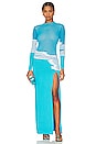view 2 of 3 Maxi Dress in Turquoise, Pale Sky & White Fiam